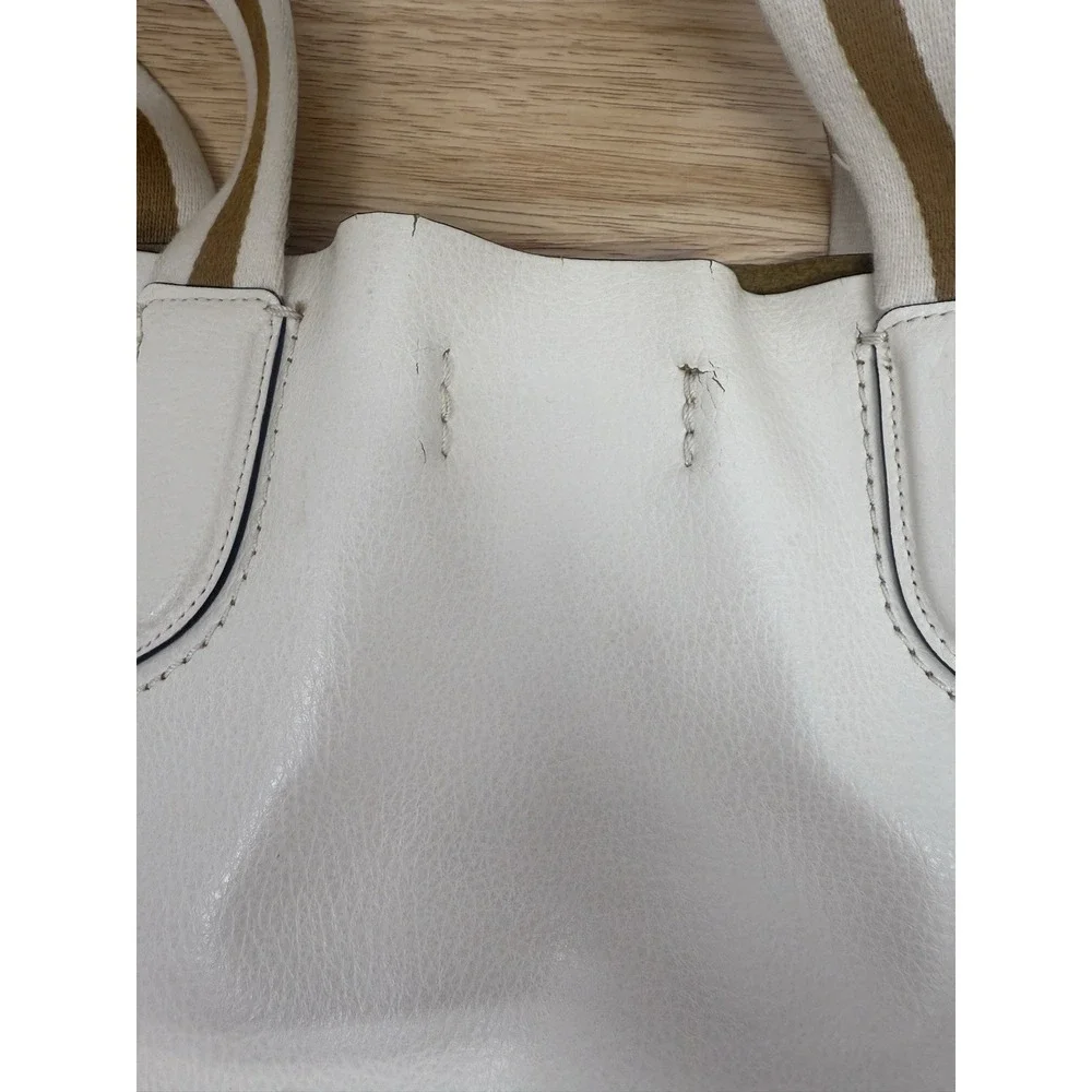 Coach F58660 Soft Chalk Pebble Leather Derby‎ Tote $298 MSRP #12